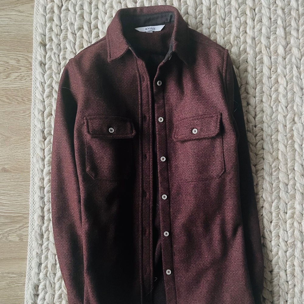 Anian Women's Wool Shirt - Burgundy